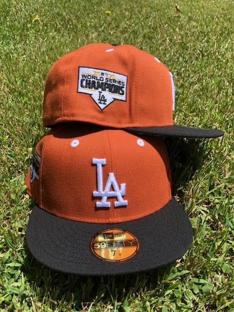 orange dodgers hat